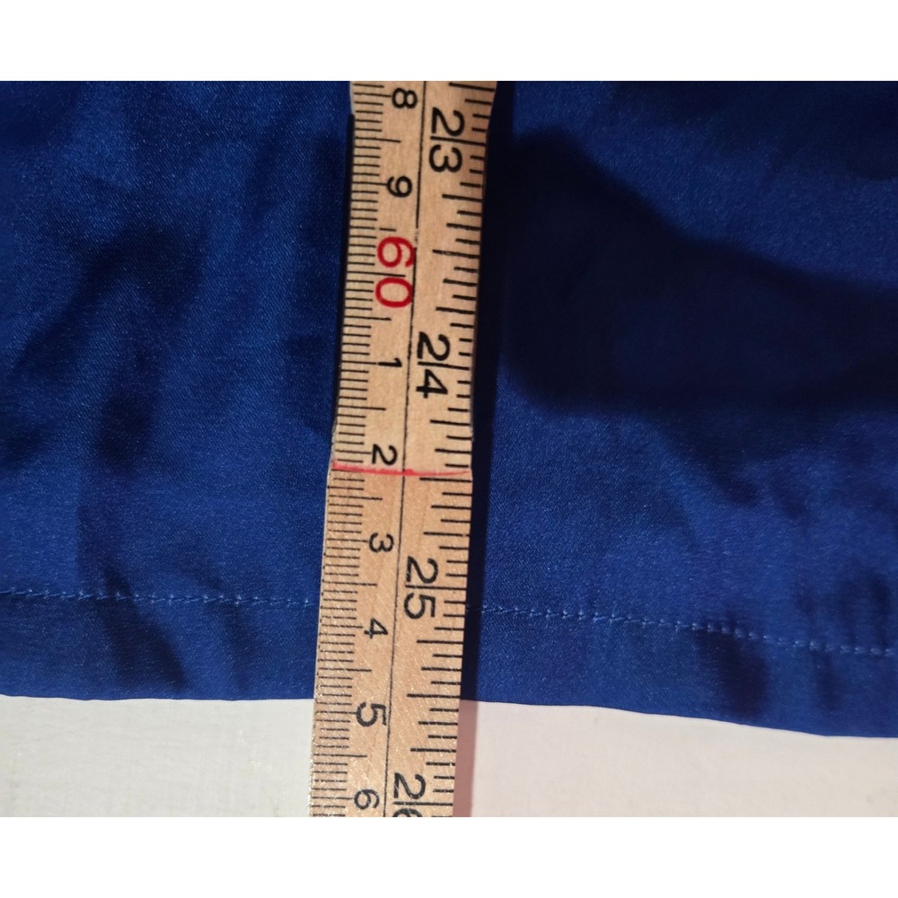 DQ2 Women's XL NEW Royal Blue Floral Print Soft Tunic Flutter Sleeve Crew Neck - Picture 5 of 7